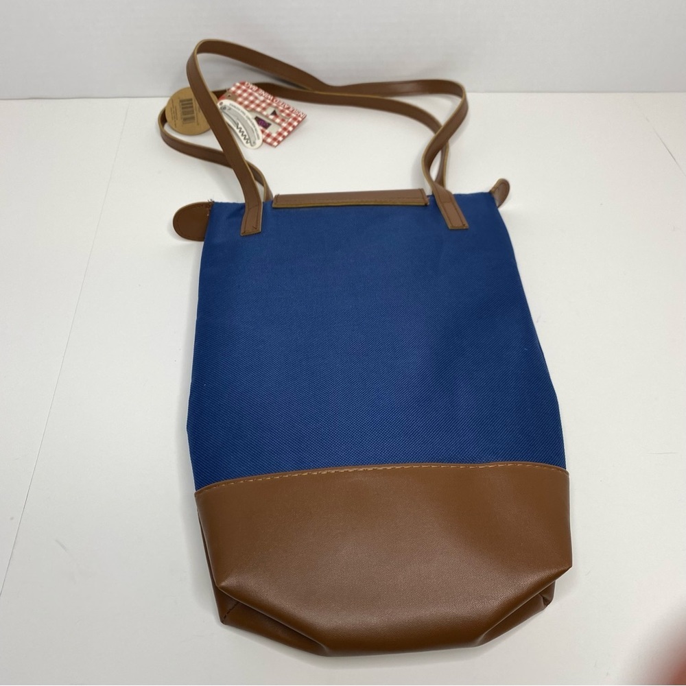 Samba Insulated Wine Bag Blue Brown holds 25oz Wine Bottle with Corkscrew. - Picture 2 of 6